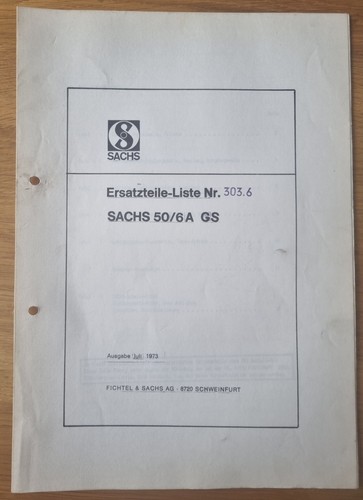 Ersatzteilliste sachs gs - ersatzteilliste,