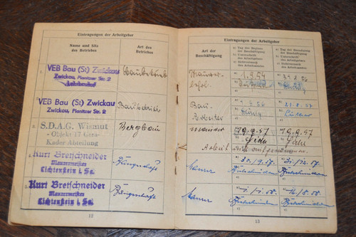 Ausweis 1954 sdag wismut - ausweis,