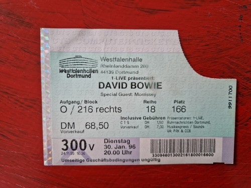 David bowie konzertticket - bowie,