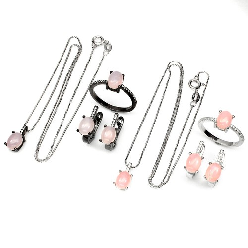 925 sterling silber - rosa, opal