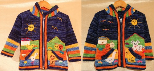 Kinder strickjacke blau - kinder,