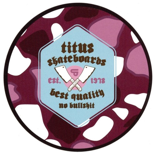 Titus skateboard sticker - skateboard,