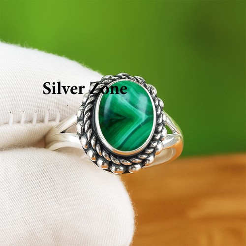 Malachit ring 925 sterling - ring,