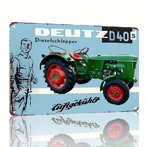 Blechschild deutz d40s traktor - deutz,