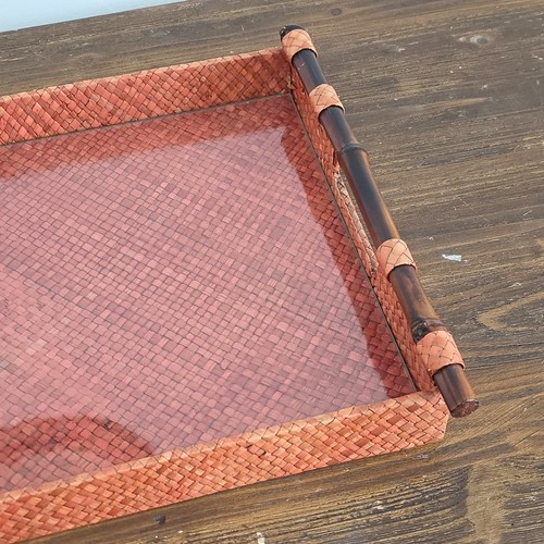 Tablett geflochtenes stroh - geflochtenes,