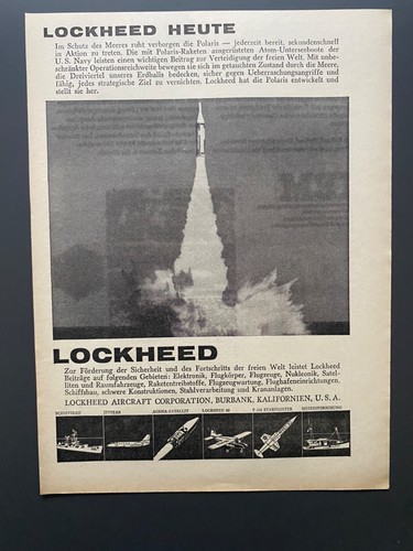 1961 lockheed polaris rakete - polaris,