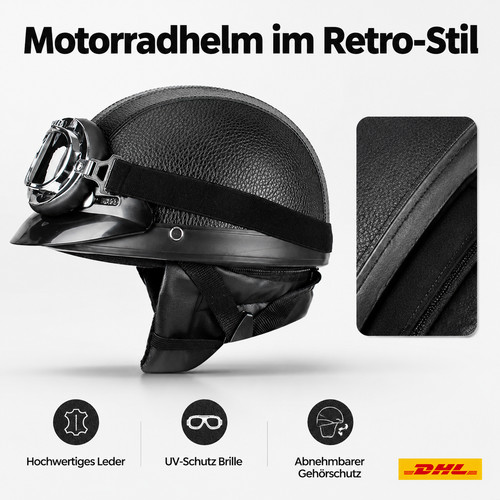 Motorradhelm jethelm retro - motorradhelm,