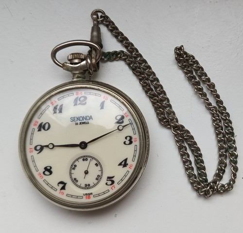 Vintage pocket watch sekonda - vintage,