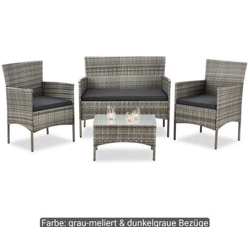 Tlg polyrattan - 4-tlg.,
