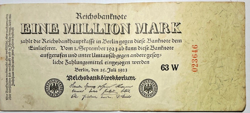 Deutsches reich million - million, mark