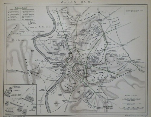 Stadtplan vom alten - alten, rom
