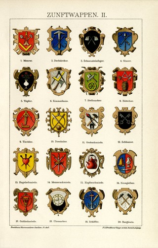 Zunftwappen bergleute - zunftwappen,