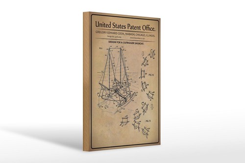 Holzschild patent 20x30 - patent, cm