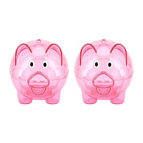 Nettes plastik schwein - 2x,
