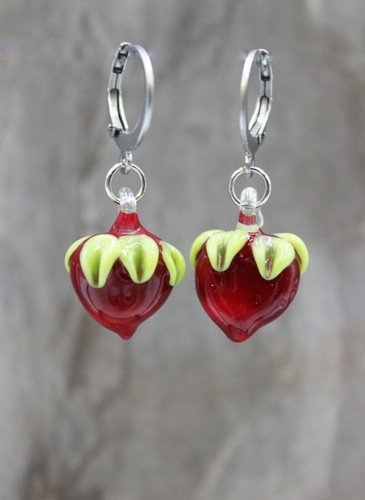 Erdbeeren ohrringe damen - erdbeeren,