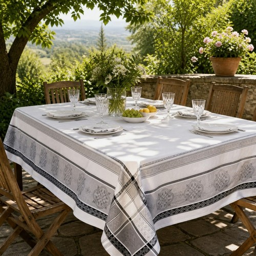Tischdecke 160x250cm jacquard - tischdecke,