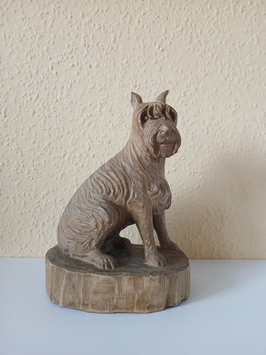 Handgeschnitzte hunde figur - hunde,