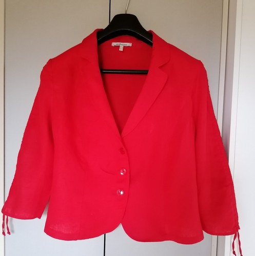 Leinen blazer rot steilmann - leinen,