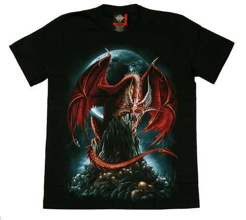 Shirt drache totenkopf gr - t-shirt,