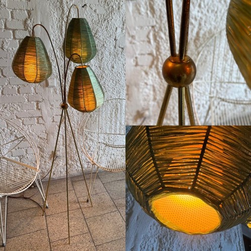 Stehlampe bastbespannung - stehlampe,
