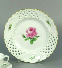 Meissen Rote Rose Teller mit