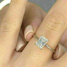 Damen 3 Karat Radiant Solitär