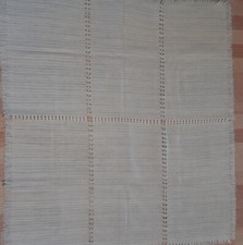 Vintage/schwere /1 Tischdecke +2 Tischdeckchen/Handarbeit/Helgelb 