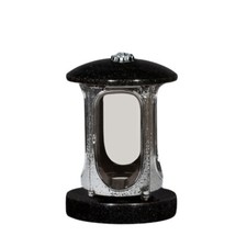 Grablaterne Grablampe für Friedhof wetterfest Granit star galaxy