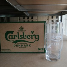 Carlsberg Becher aktuelles Design 6x Glas 0,3 l Gastro