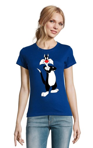 Damen shirt silvester - t-shirt, tweety