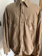 Carhartt Weathered Canvas Shirt Jacket, Beige, Größe L, wie neu