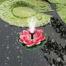  1 Satz Landschaftsbau Lotusförmiger Solarbrunnen Schwimmender