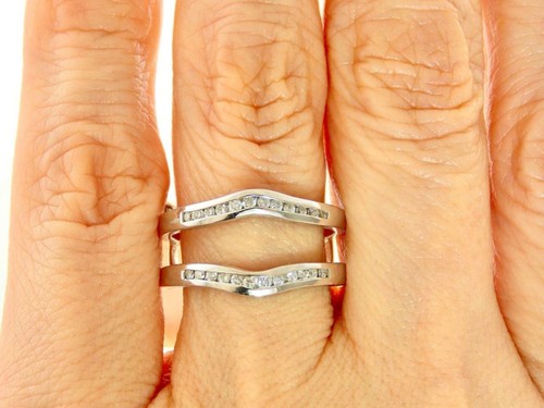Damen 14k weiss gold 3ct - weiss,