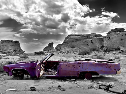 Poster pink cadillac wüste - poster,