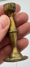 Alter antiker Kerzenhalter Kerzenständer Metall Messing Einzelkerze vintage 7cm
