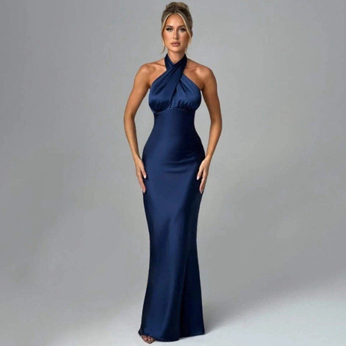 Damen abendkleid lang - abendkleid, satin