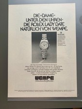 Rolex Lady Date Rolesor Wempe 1981 Vintage Watch Ad Werbung Reklame