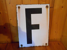 Orginal Deutsche Bahn DB Emaille Schild gebogen "F" Fernsprecher