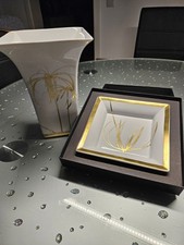 Porzellan Rosenthal Vase und Teller, Heritage Collection