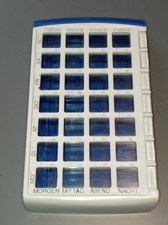 Pillenbox  für 7 Tage, Pillendose Mo-So  4fach  gebraucht