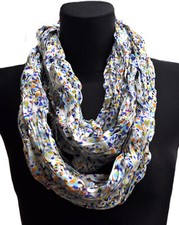 Loop Schal  Baumwolle Rundschal Halstuch Tuch Schlauchschal Damen Blumen Punkte