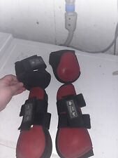 Gamaschen HKM 4er Set Rot Pony So Gut Wie Neu!!