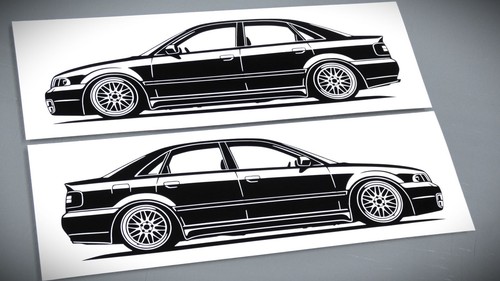 Audi tuning aufkleber - audi, s4