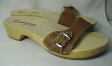 Vintage 1980s BERKEMANN Clogs Holz Pantoletten Größe 42 NOS Damen Herren