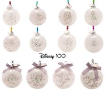 Walt Disney 100 - 4er Set Weihnachtskugeln Regenbogenschimmer