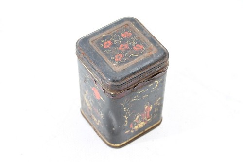 Alte blechdose teedose - blechdose, ceylon