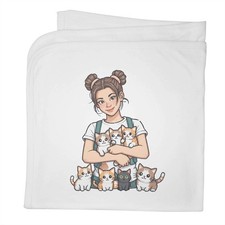 Babydecke/Schal 'Crazy Cat