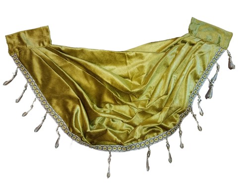 Volant vorhang schabracke - volant, gold