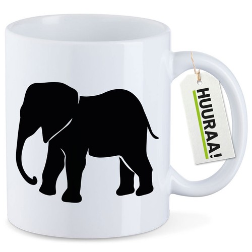 Kaffeetasse elefant silhouette - kaffeetasse,