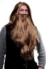 Perücke & Bart Set: Braun